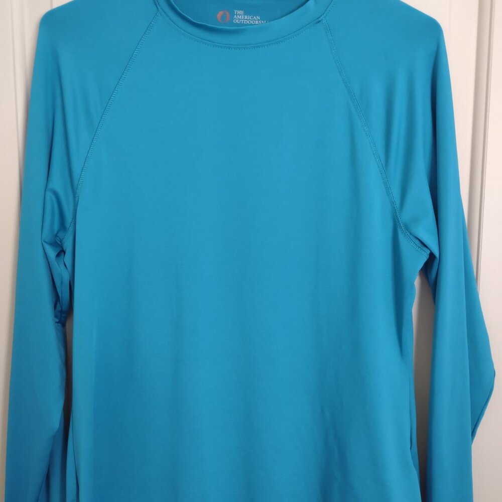 Long Sleeve Turquoise-Blue Shirt Women's Lg The American Outdoorsman for Women
